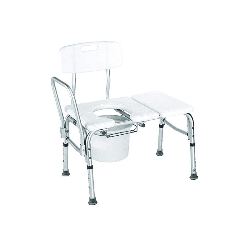 Carex Bathtub Transfer Bench Commode With Opening & Bucket
