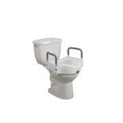 Drive Medical Elevated Raised Toilet Seat with Removable Padded Arms Standard Seat - Senior.com Raised Toilet Seats