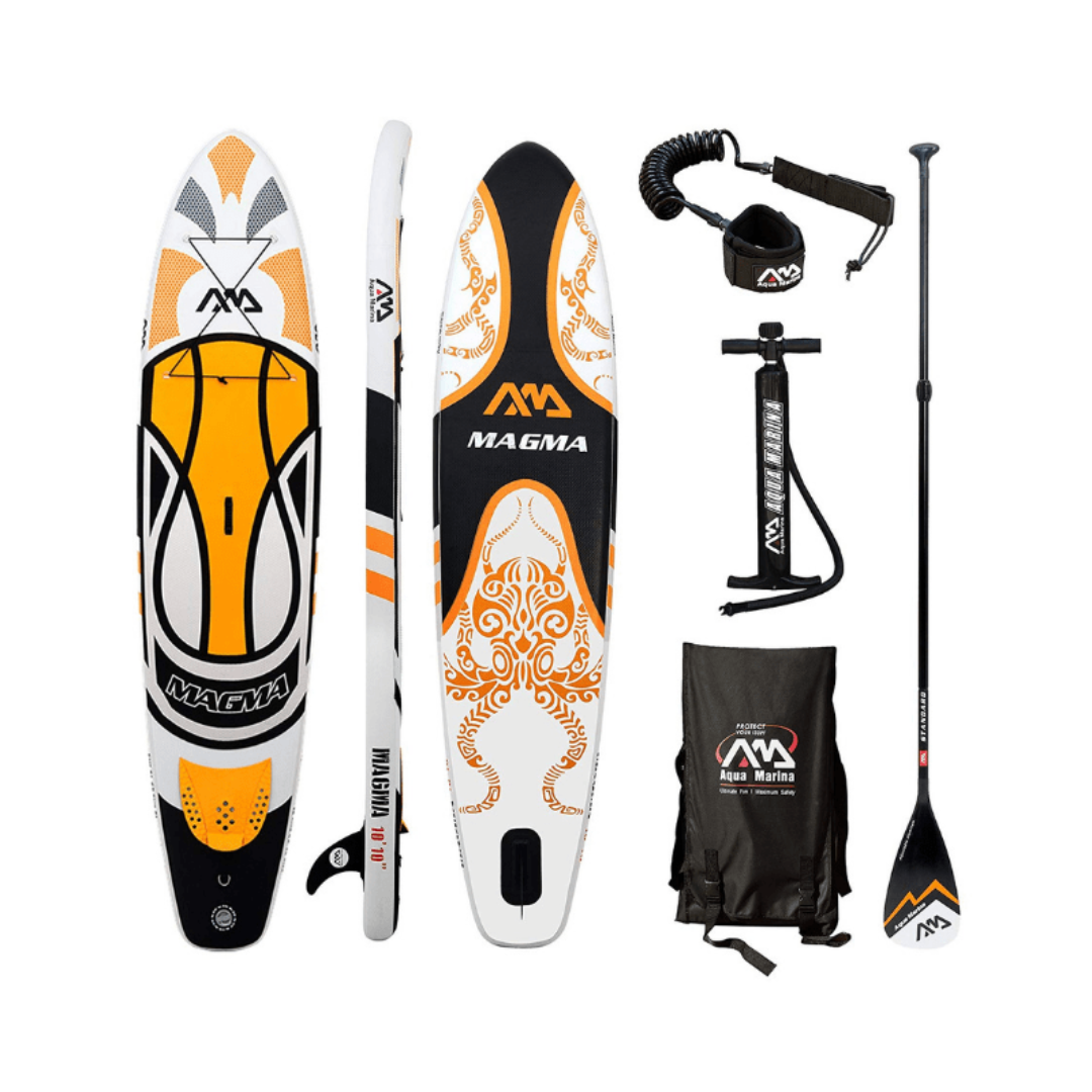 Aqua Marina Magma 10'10" Inflatable Stand Up Paddle Board (6" Thick) with Adjustable Paddle - Senior.com Stand Up Paddle Boards