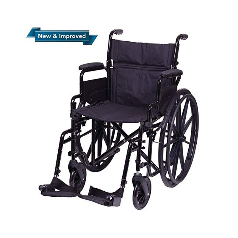 Carex Compact Folding Wheelchair with Large 20” Padded Seat - Senior.com Wheelchairs