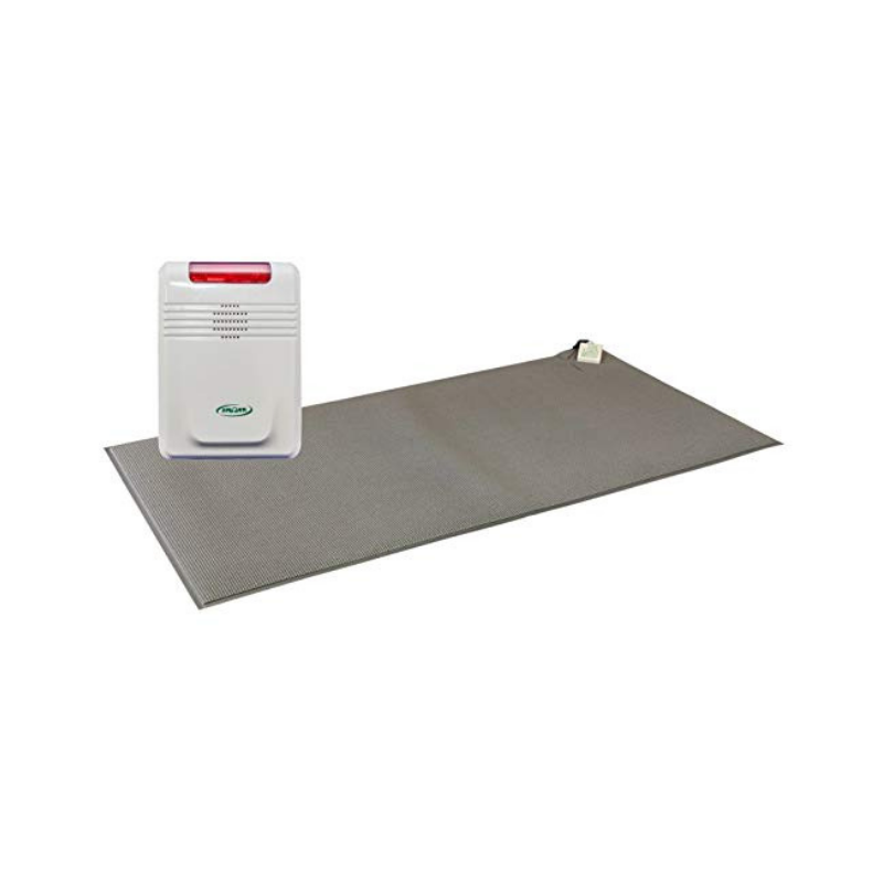 SmartCaregiver Cordless Floor Mat Pressure Pad with Economy Cordless Alarm - 24” x 48” - Senior.com patient Monitors