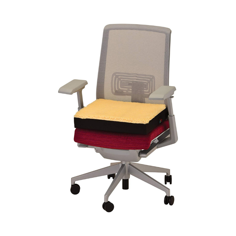 Nova Gel/Foam Seat Cushion with Coccyx Cutout & Fleece Top