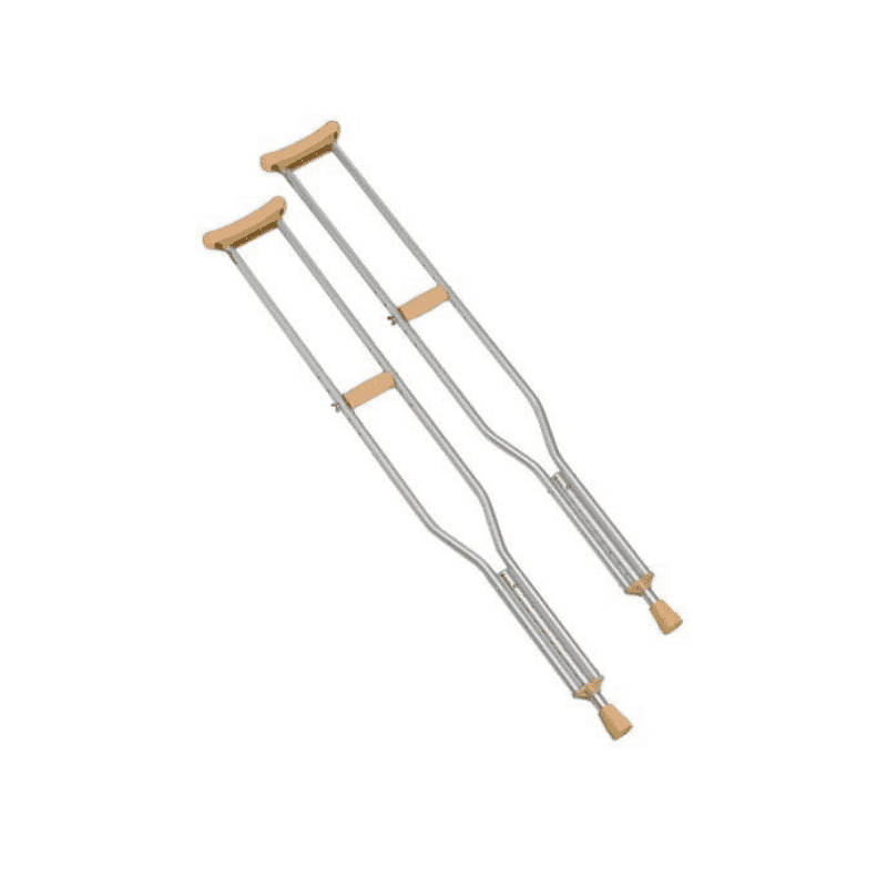 Carex Push Button Aluminum Crutches - Height Adjustable - 3 Sizes