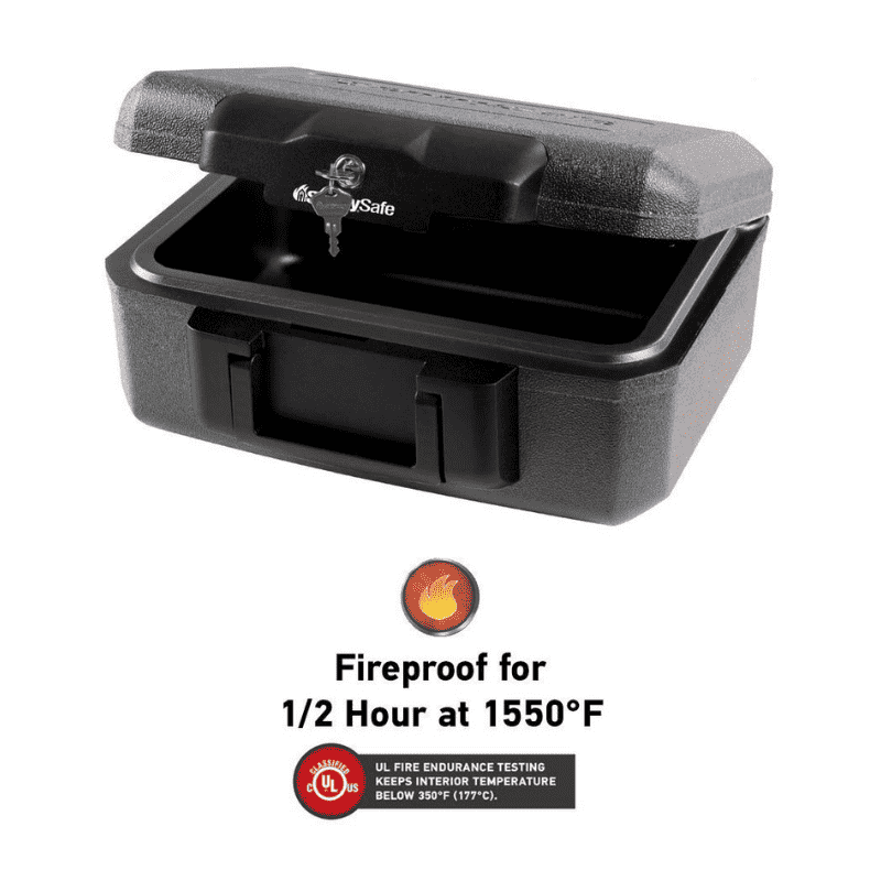 SentrySafe Fireproof Box with Key Lock - 0.18 Cubic Feet - Senior.com Security Safes