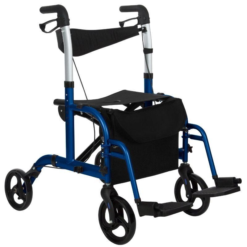 Vive Health Hybrid All-In-One Transport Chair & Rollator - Senior.com Hybrid Transport Chair/Rollators