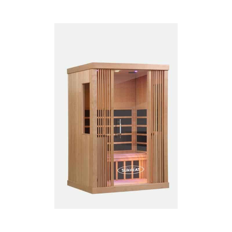 SUNHEAT Contemporary 2 Person Carbon Fiber Far-Infrared Cedar Sauna - Senior.com Saunas