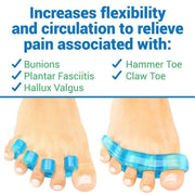 Vive Health Flexible Gel Toe Separators - Helps Realign Toes - Pair - Senior.com Toe Separators