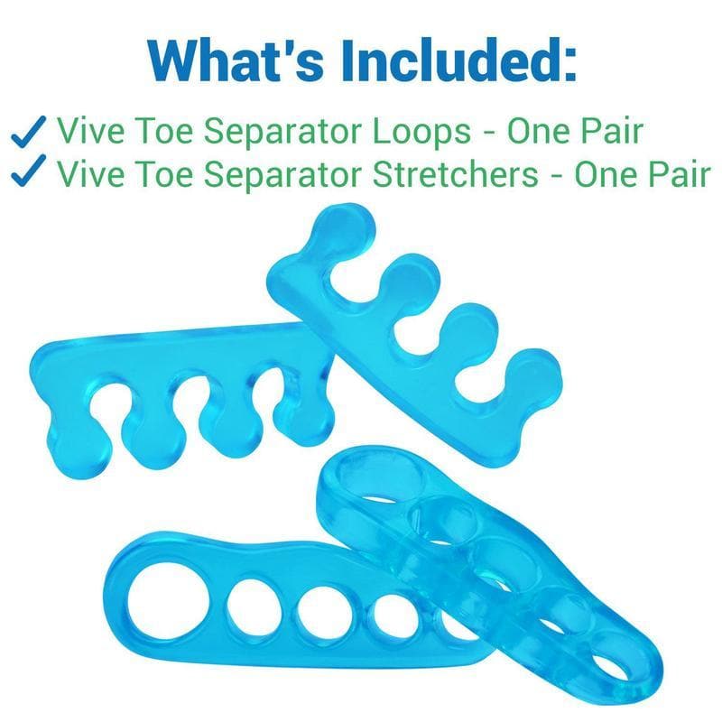 Vive Health Flexible Gel Toe Separators - Helps Realign Toes - Pair - Senior.com Toe Separators