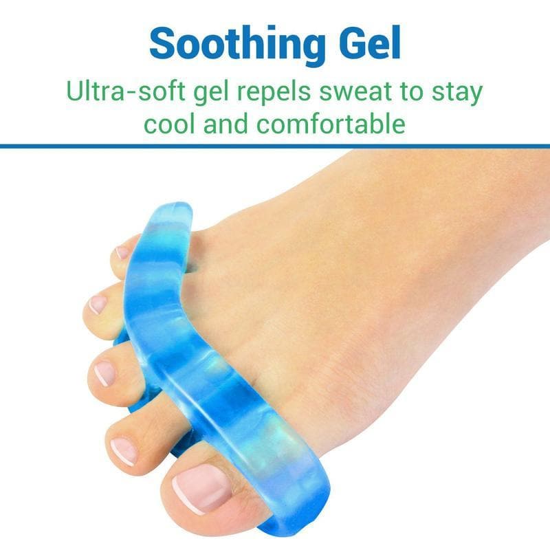 Vive Health Flexible Gel Toe Separators - Helps Realign Toes - Pair - Senior.com Toe Separators