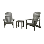 Vifah Renaissance Outdoor Patio Wood 3-Piece Conversation Adirondack Set - Senior.com Adirondack Chairs