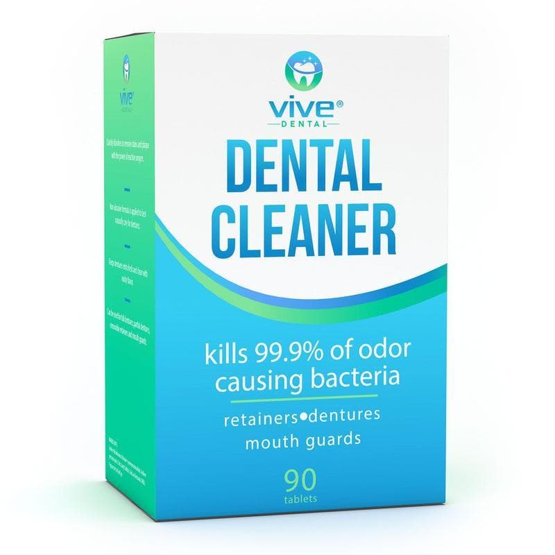 Vive Health Denture Cleaning Tablets - Kills 99.9% of All Bacteria - 3 Month Supply - Senior.com Denture Cleaning