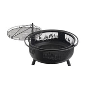Blue Sky Extra Large Round Barrel Fire Pit with Swing Away Grill - Senior.com Fire Pits