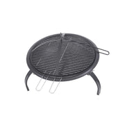 Blue Sky Round Folding Portable Fire Pit with Cooking Grid - 21.25" - Senior.com Fire Pits