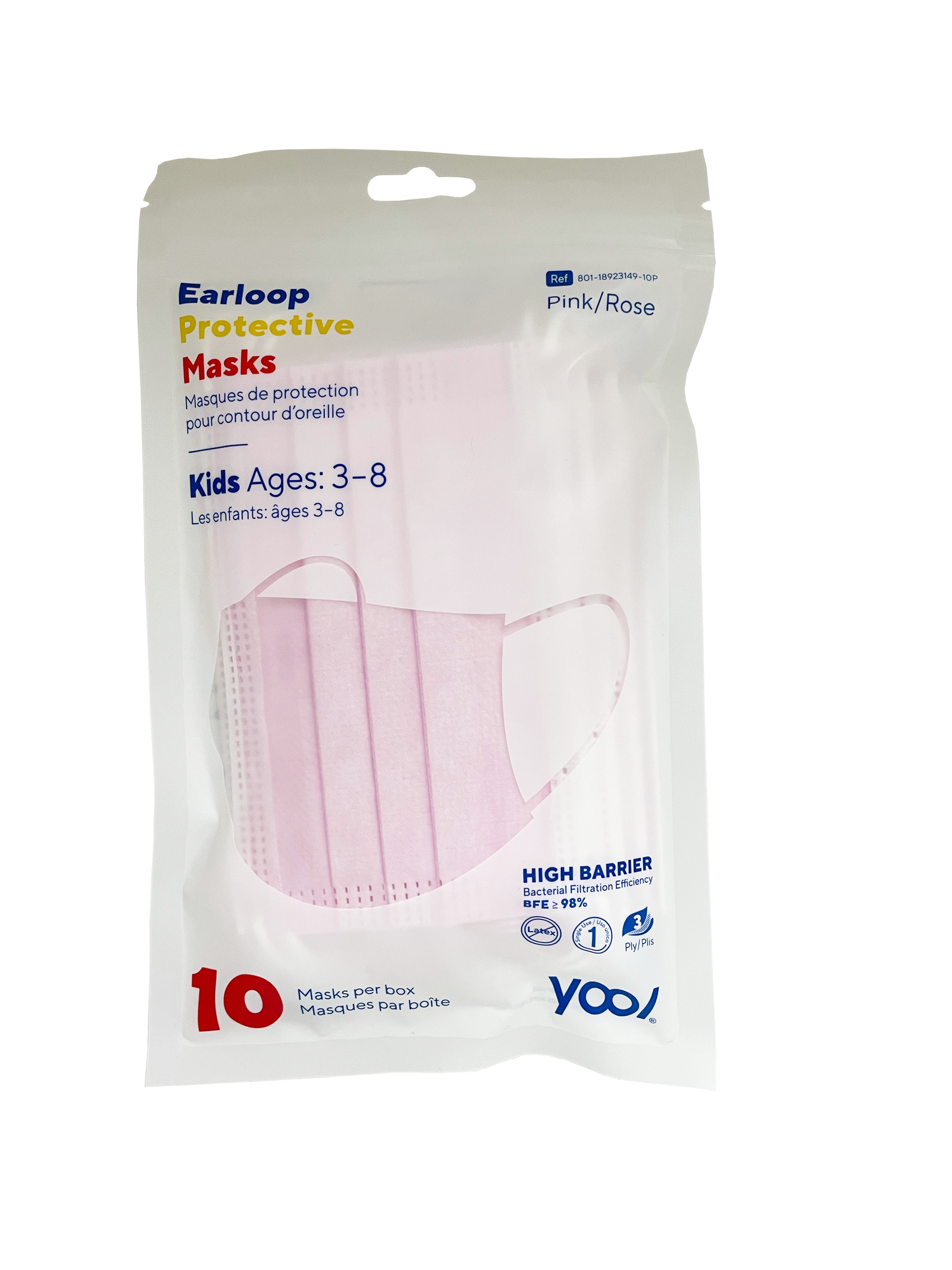 YOOL Tweens Kids Earloop Disposable 3 Ply Protective Face Masks 2PK - Ages 9-13 - Senior.com Kids Masks