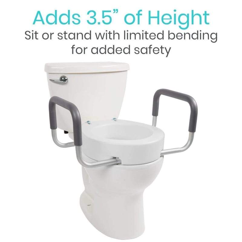 Vive Health Toilet Seat Riser with Arms - 3.5 Inch Riser - Senior.com Toilet Seat Risers