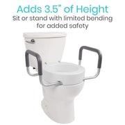 Vive Health Toilet Seat Riser with Arms - 3.5 Inch Riser - Senior.com Toilet Seat Risers