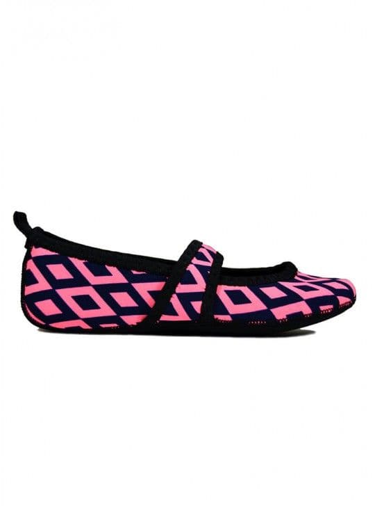 Nufoot Mary Janes - Women's Black/Pink Retro Betsy Lou Slippers - Senior.com Womans Slippers