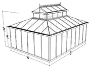 Janssens Cathedral Victorian Greenhouse with Large Cupola - 300 sq ft - Senior.com Greenhouses