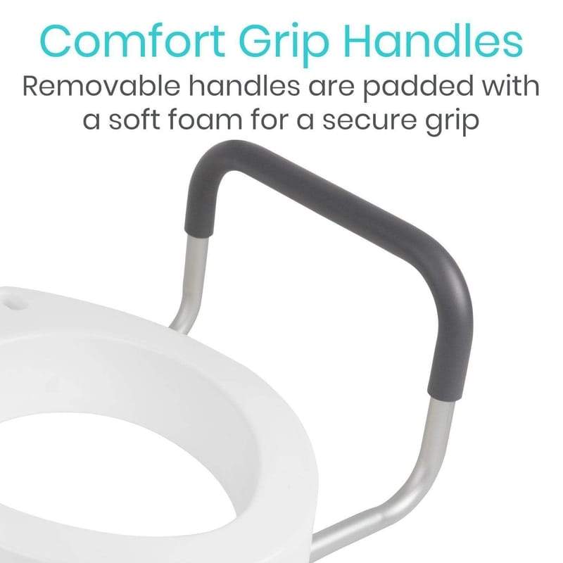 Vive Health Toilet Seat Riser with Arms - 3.5 Inch Riser - Senior.com Toilet Seat Risers