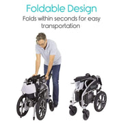 Vive Health Compact Lightweight Folding Portable Power Wheelchair - Senior.com Power Chairs