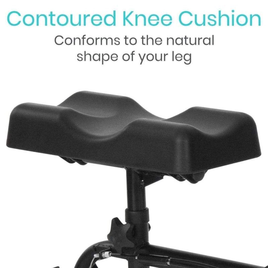Vive Health Deluxe Knee Walker Crutch Alternative with Large 8" Wheels - Senior.com Knee Walkers