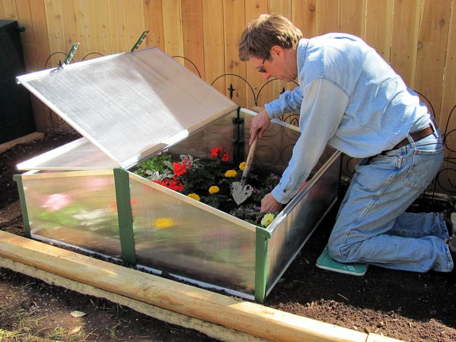 Exaco Easy-Fix Double Cold Frame Garden Plant Box by Juwel - Senior.com Plant Grow Boxes