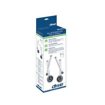 Drive Medical Extended Height Walker Wheels and Legs Combo Pack 5 Wheels 1 Pair - Senior.com Walker Parts & Accessories