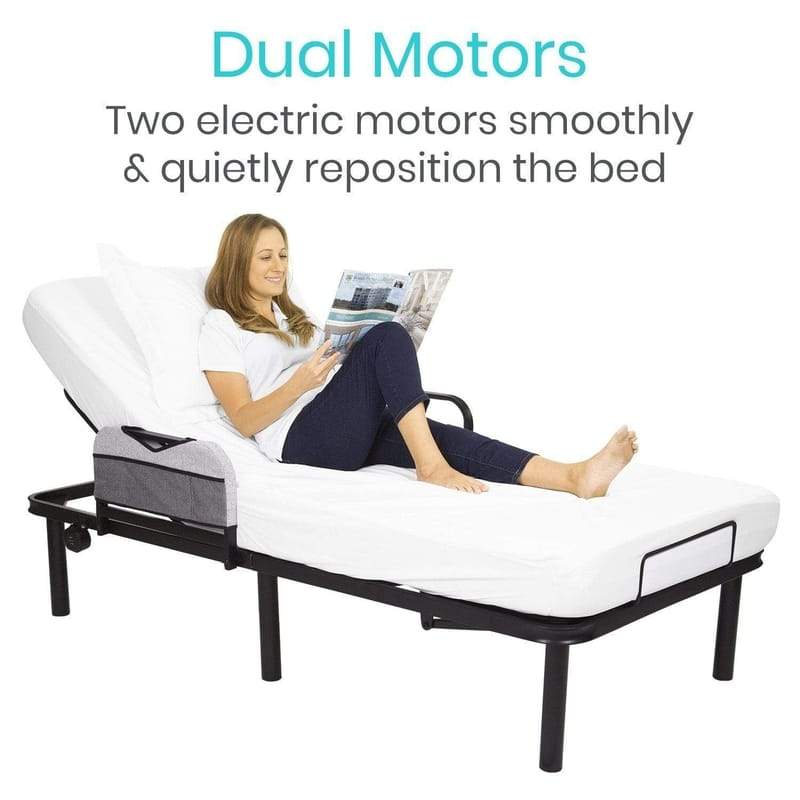 Vive Health Full Electric Bed Frames with Remote and Side Rail - Senior.com Bed Frames