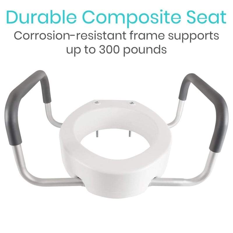 Vive Health Toilet Seat Riser with Arms - 3.5 Inch Riser - Senior.com Toilet Seat Risers