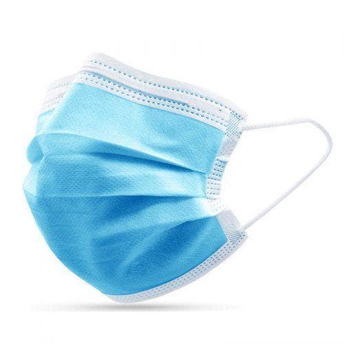 Non-Woven 3-Layer Premium Disposable Dust Masks with Bacteria Filter - Box of 50 - Senior.com Facial Masks