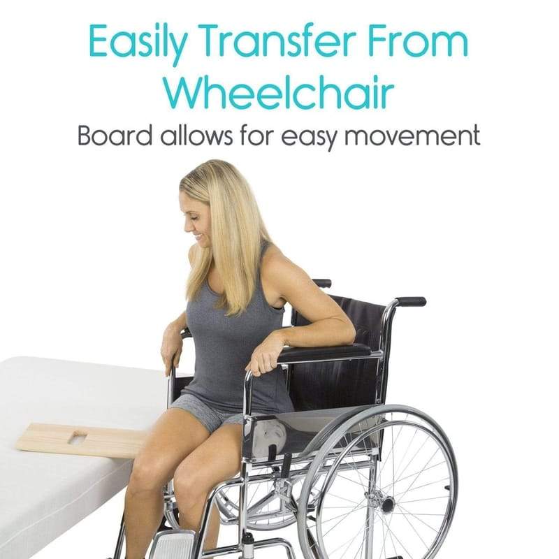 Vive Health Lightweight Wooden Transfer Board with Cut-Outs - Senior.com Transfer Boards