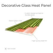 Heat Storm Premium Decorative Glass Panel Space Heater - 16 x 72 - Senior.com Heaters & Fireplaces