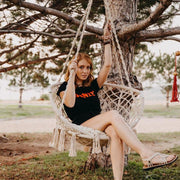 Bliss Hammocks Outdoor/Indoor Macramé Rope Swinging Lounge Chair - 31" - Senior.com Hanging Chairs