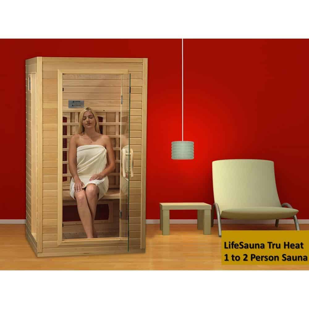 LifeSauna 1-2 Person Bio Ceramic FAR Infrared Sauna - MP3, Light and Programmable Controls - Senior.com Saunas