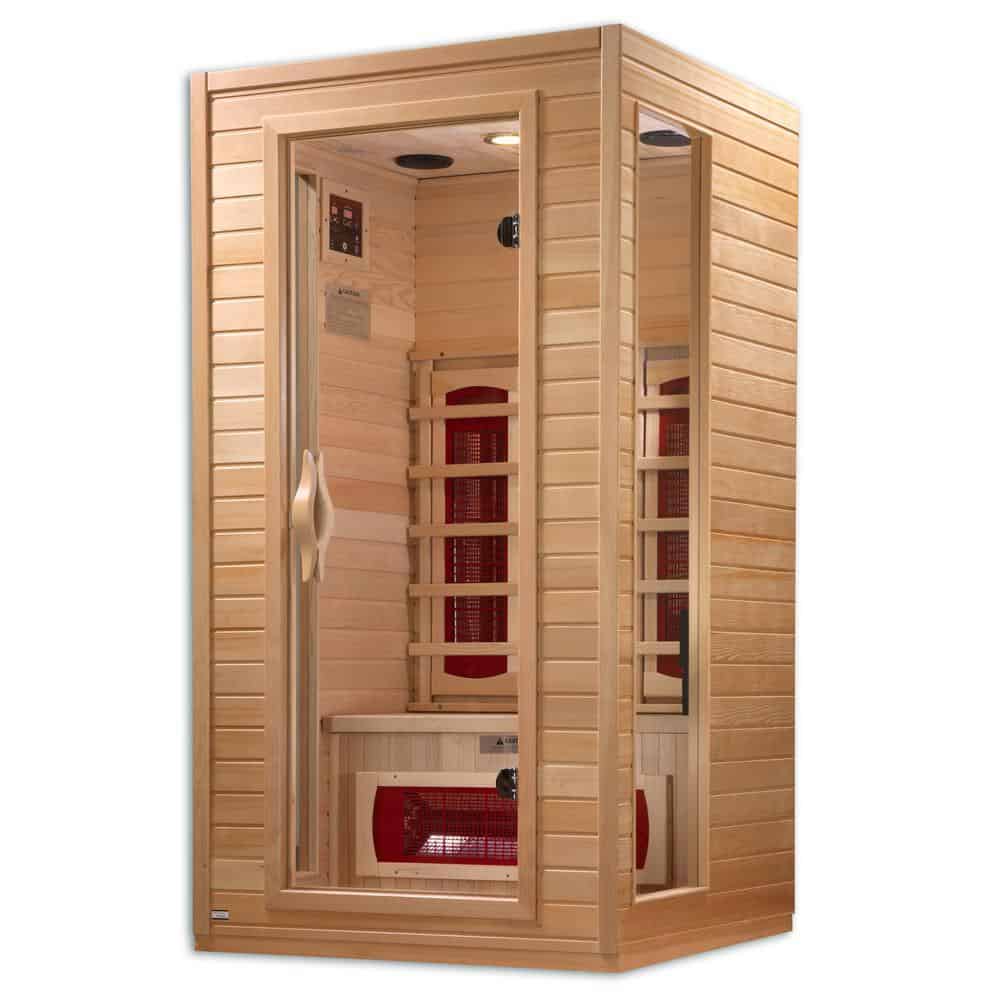 LifeSauna 1-2 Person Bio Ceramic FAR Infrared Sauna - MP3, Light and Programmable Controls - Senior.com Saunas