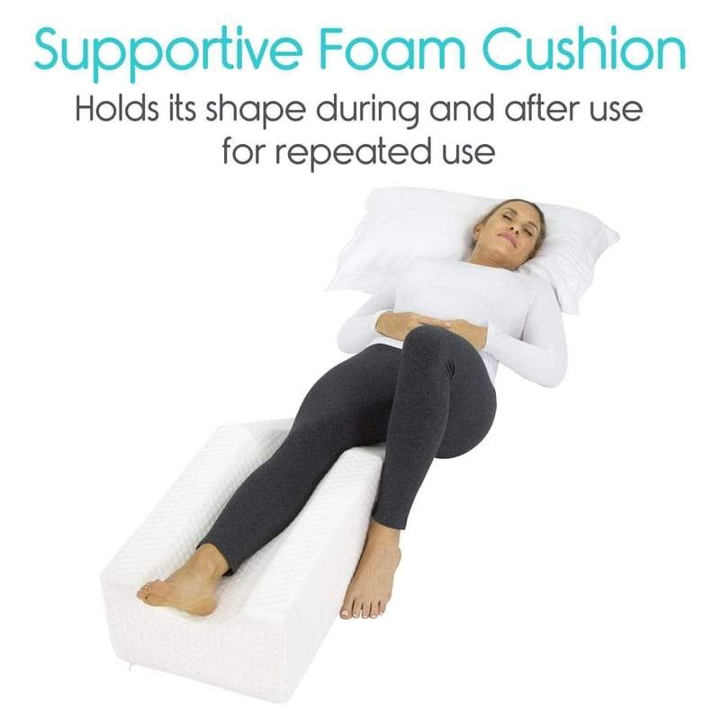 Vive Health Knee Elevation Pillow with Leg Countor and Washable Cover - Senior.com Leg Pillows