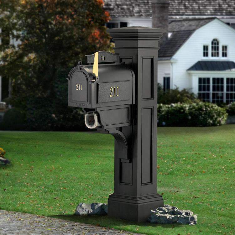 Mayne New England Liberty Mail Post - All Weather Heavy Duty Design - Senior.com Mail Posts