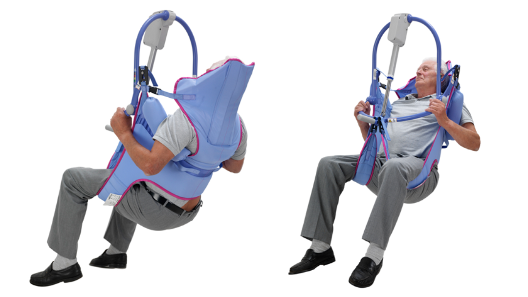 Arjo Patient Lift 4-Point Clip Toileting Sling with Head Support - Senior.com Slings