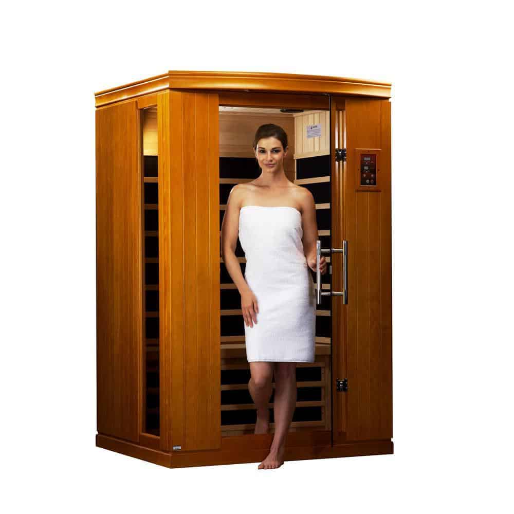 LifeSauna Tru Heat 2 Person Carbon FAR Infrared Sauna - MP3 & LED Panel - Senior.com Saunas