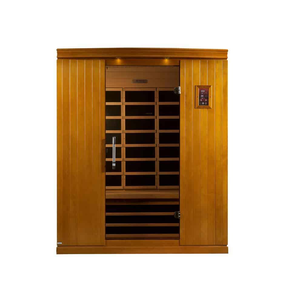 LifeSauna Tru Heat 3-Person Far Infrared Sauna with 6 Carbon Tech Heaters - MP3, Light and Digital Controls - Senior.com Saunas