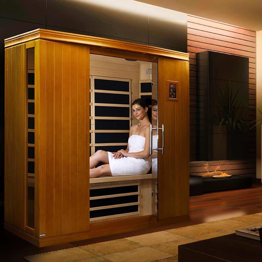 LifeSauna Tru Heat 3-Person Far Infrared Sauna with 6 Carbon Tech Heaters - MP3, Light and Digital Controls - Senior.com Saunas