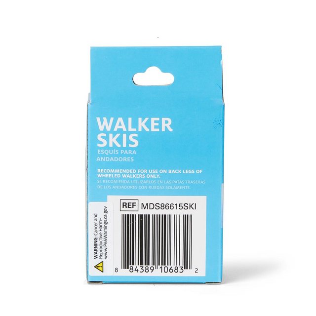 Medline Universal Plastic Walker Ski Glides White 1 Pair