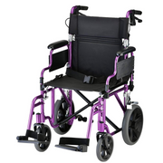 Nova Medical Lightweight Transport Chair with 12” Rear Wheels - Senior.com Transport Chairs
