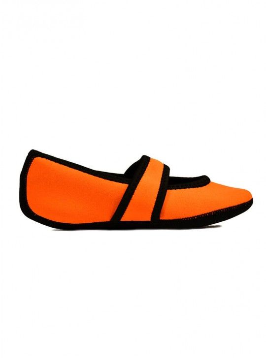 Nufoot Mary Janes - Women's Orange Betsy Lou Slippers - Senior.com Womans Slippers