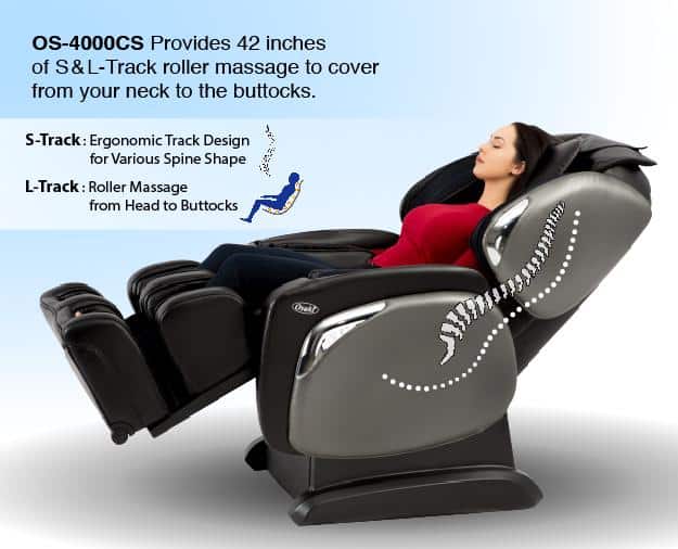 Osaki OS4000LS Zero Gravity Reclining Massage Chair w/ Heat Massage