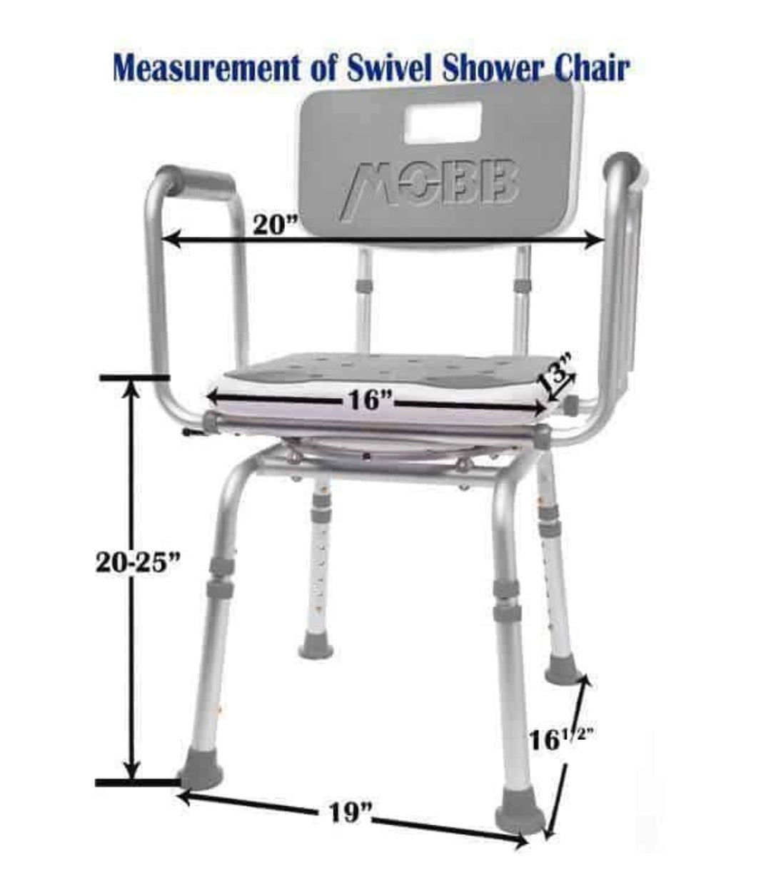 MOBB Healthcare 360 Degree Swivel Seat Shower Chair As Seen On TV