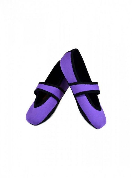 Nufoot Mary Janes - Women's Purple Betsy Lou Slippers - Senior.com Womans Slippers