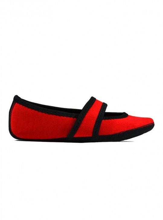 Nufoot Mary Janes - Women's Red Betsy Lou Slippers - Senior.com Womans Slippers