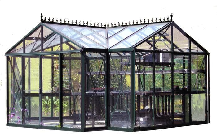 Exaco Belgian Royal Orangerie Greenhouse - Extra Large with Double Sliding Door - Senior.com Greenhouses