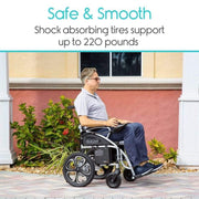 Vive Health Compact Lightweight Folding Portable Power Wheelchair - Senior.com Power Chairs